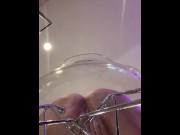 Preview 3 of Clear chair and suction cup dildo, I came so good!!