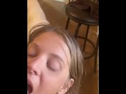 Preview 1 of beautiful blue eyed girl gets cum on her face