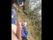 Preview 2 of Slutty MILF fucks stranger in the woods