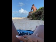 Preview 6 of I went to a nudist beach and ended up being fucked by several strangers on the stone.