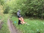 Preview 2 of Mommy's trip to the forest for mushrooms ended with a fuck with a stranger. He came inside her