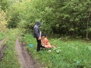 Preview 4 of Mommy's trip to the forest for mushrooms ended with a fuck with a stranger. He came inside her
