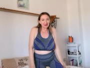 Preview 1 of MariaOld milf with huge tits talk dirty and play with hairy pussy