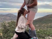 Preview 3 of Conquered her clit on the mountain