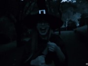 Preview 1 of HALLOWEEN SPECIAL - Two sexy pagan witches and a very lucky guy