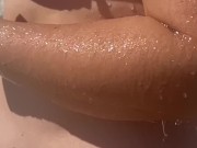 Preview 2 of Public shower leads to Sucking,Fucking, and Squirting on Hotel Balcony
