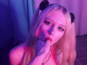 Preview 3 of My stepsister in misa amane goth cosplay gave me hot sex