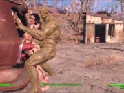 Preview 1 of Tatooed MILF Fucked Dogstyle In Van by Big Dick Mutant Until Orgasm | 3D Sex Animation Fallout 4