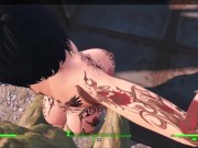 Preview 2 of Tatooed MILF Fucked Dogstyle In Van by Big Dick Mutant Until Orgasm | 3D Sex Animation Fallout 4