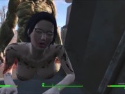 Preview 4 of Tatooed MILF Fucked Dogstyle In Van by Big Dick Mutant Until Orgasm | 3D Sex Animation Fallout 4