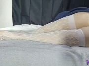 Preview 6 of milf with white socks, teasing sock fetish, cute feet and toes, small feet pawg, pawgtenshi