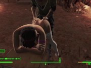 Preview 1 of Stuck Up Her ASS she gives Deepthroat Blowjob Swallow for Emergency Anal Probe | Fallout 4 Sex Mods