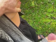 Preview 5 of Risky Outdoor Sex for Money. Cute with an outrageously tits fucks a stranger.