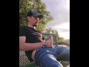 Preview 3 of Public Outdoor Cumshot Compilation - YOUNGSHOOTER420