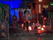 Preview 1 of kourtney love horror story and rough sex- halloween special