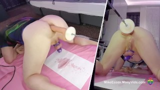 Anal Dildo Orgasms Whilst Locked in Chastity for Dilf Mike