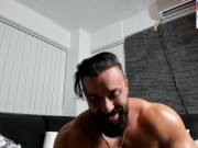 Preview 4 of flex jerk and shoot big load all over me while diamo and edge vibes me hard