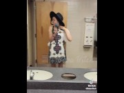 Preview 4 of NSFW TIKTOK CHALLENGE: GET NAKED IN COLLEGE CAMPUS BATHROOM - Boba Bitch