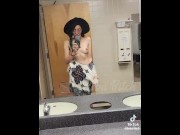 Preview 5 of NSFW TIKTOK CHALLENGE: GET NAKED IN COLLEGE CAMPUS BATHROOM - Boba Bitch