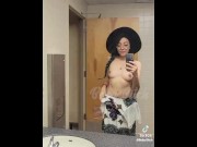 Preview 6 of NSFW TIKTOK CHALLENGE: GET NAKED IN COLLEGE CAMPUS BATHROOM - Boba Bitch
