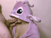 Preview 1 of Stepsister doing Blowjob in cute blanket by PijamaDoll