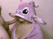 Preview 4 of Stepsister doing Blowjob in cute blanket by PijamaDoll