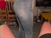 Preview 1 of College teen in jeans can't resist step bro's hard cock