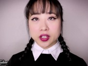 Preview 4 of Wednesday Cosplay -ASMR- Secretly Loves Your Cock