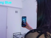 Preview 5 of Burning Blue comes to fix my internet and fucks me hard, finishing in my mouth (divine productions