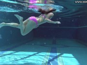 Preview 6 of Russian petite tight babe Lincoln nude in pool