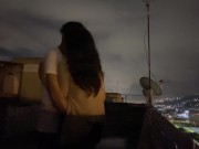 Preview 2 of Oral sex with a neighbor on the balcony of the building