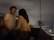 Preview 3 of Oral sex with a neighbor on the balcony of the building