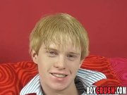 Preview 1 of Blond twink Niki Culkin mastrubates solo after interview