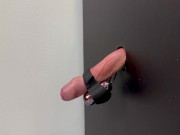 Preview 3 of Hot Straight Guy Glory Hole Cock Vibrator Pre Cum And Cumshot 🍆💦