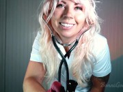 Preview 1 of Sweet Nurse with Red Gloves gives joi after Exam (extended preview)