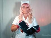 Preview 2 of Sweet Nurse with Red Gloves gives joi after Exam (extended preview)