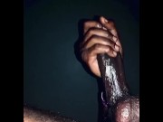 Preview 2 of BBLD🍆Dino2xFreaky💪🏾🤷🏾‍♂️stroking his Big Dick🍆Watch👀
