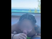 Preview 3 of Blowjob in Jamaica from a white girl with braids