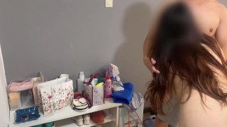 Beautiful breasts Japanese amateur- A married woman grinding her ass like crazy