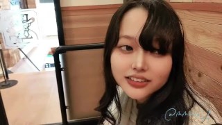 A cute Japanese beauty is licked anal and cums.  selfie.  amateur.  Beautiful breasts.