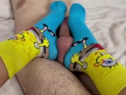 Preview 4 of My friend with a big dick asked me to masturbate with my new socks