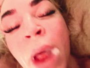 Preview 2 of Sloppy deep throat with my free use Slut