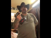 Preview 1 of Power tools and Pussy Cowboy style