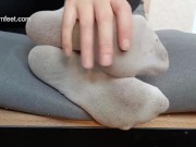 Preview 1 of My smelly dirty white socks and feet