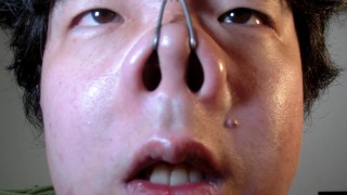 Nose hook masturbation10-2　　The feel of a pig nose