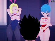 Preview 3 of Dragon Ball Zex | Part 4 | Android 18 and Bulma threesome | Full movie on Patreon