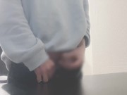Preview 2 of Young man doing a hand job and cumshot♡