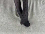 Preview 5 of The sexiest legs in black nylon tights