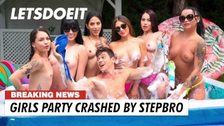 Ultimate Lesbian Pool Party With Stepsisters & BFFs Full Scene