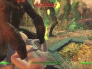 Preview 1 of Anal and Vaginal Zombie Apocalypse Radio Active Multiple Orgasm|Fallout 4 Sex Mod